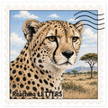 Cheetah Stamp Vinyl Sticker