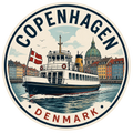 Denmark Copenhagen Vinyl Sticker