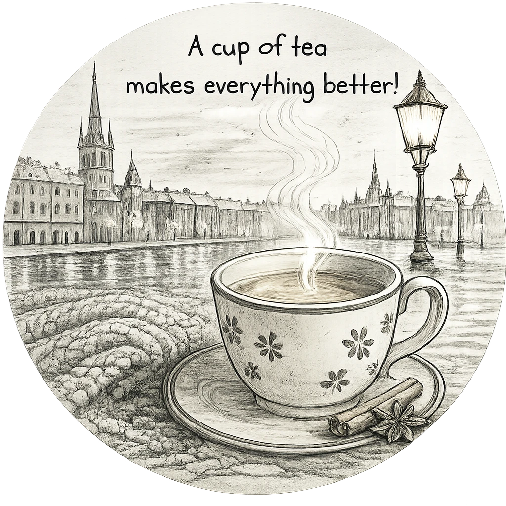 Cup of Tea Vinyl Sticker