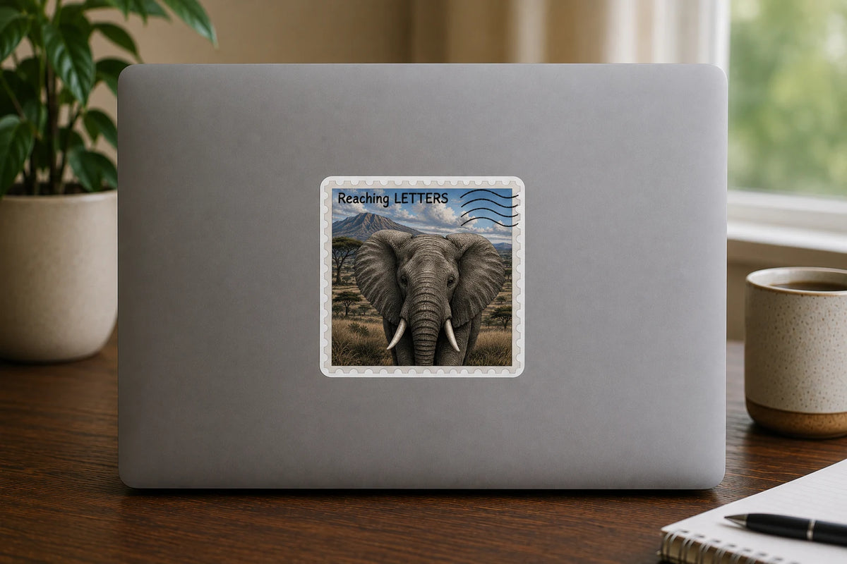 Elephant Stamp Vinyl Sticker