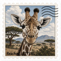 Giraffe Stamp Vinyl Sticker
